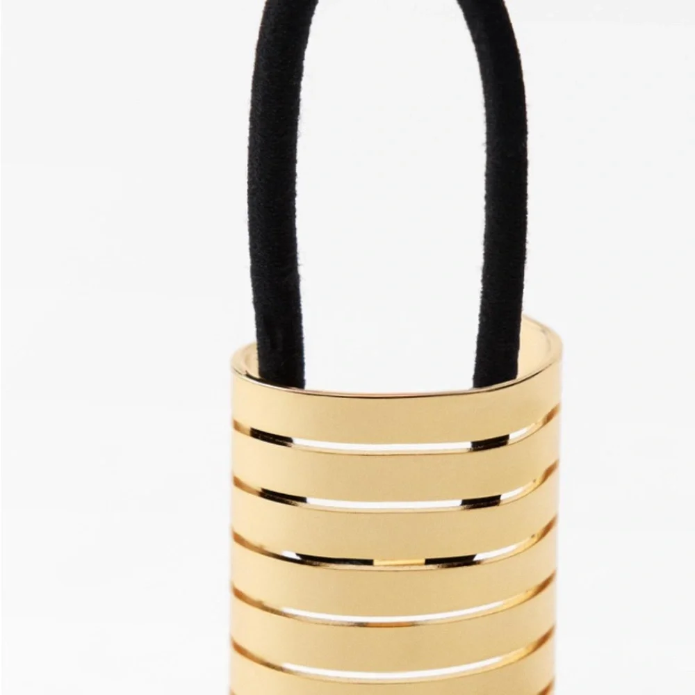 🔥🔥Zara hair tie metallic stripe new no tags